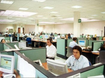 Sala operativa del contact center